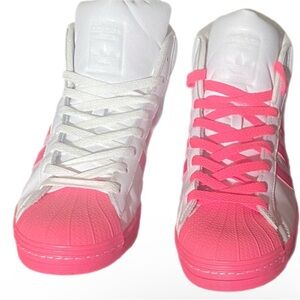 Adidas pro model white pink